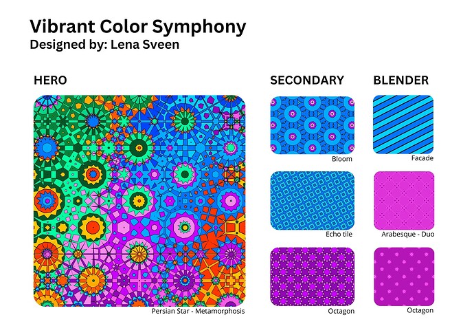 1. Vibrant Color Symphony (Hero, Secondary, Blender)