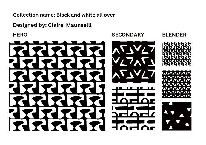 Black and white all over:  Claire Maunsell