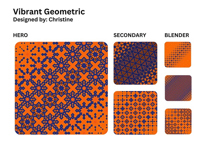 Vibrant Geometric Pattern Collection by Christine